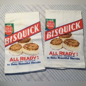 Vintage Bisquick kitchen towels